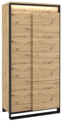 Product photograph of Quant Oak 2 Door Wardrobe from Choice Furniture Superstore