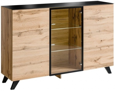 Product photograph of Avondale Oak Effect 150cm Medium 3 Door Sideboard from Choice Furniture Superstore