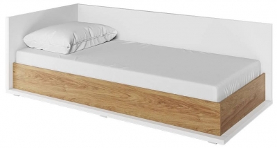 Product photograph of Massi Natural And White Bed from Choice Furniture Superstore