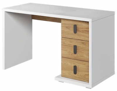 Product photograph of Massi Natural And White Computer Desk from Choice Furniture Superstore