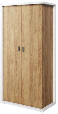 Product photograph of Massi Natural And White Wardrobe from Choice Furniture Superstore