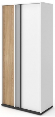 Product photograph of Imola White 2 Door Wardrobe from Choice Furniture Superstore