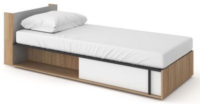 Imola White Bed with Mattress