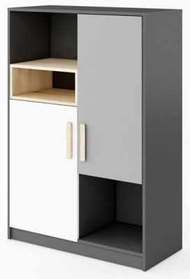 Product photograph of Pok Graphite 2 Door Cabinet from Choice Furniture Superstore