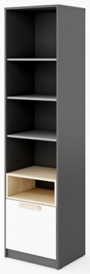 Product photograph of Pok Graphite Bookcase from Choice Furniture Superstore