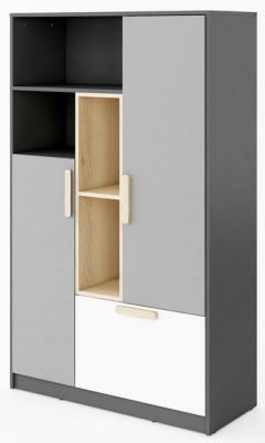 Product photograph of Florence Graphite Large Cabinet from Choice Furniture Superstore