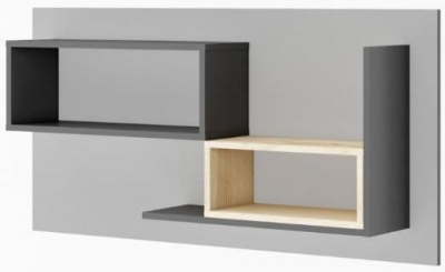 Product photograph of Pok Graphite Panel With Shelves from Choice Furniture Superstore