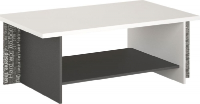 Product photograph of Philosophy White And Graphite Coffee Table from Choice Furniture Superstore