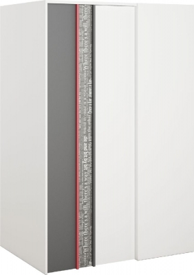 Product photograph of Philosophy White And Graphite Wardrobe from Choice Furniture Superstore