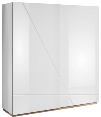 Sagu White Gloss 2 Door Sliding Wardrobe