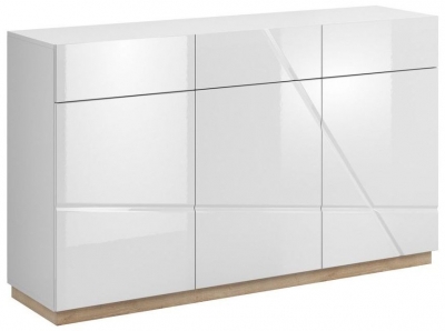 Sagu White Gloss 150cm Medium Sideboard