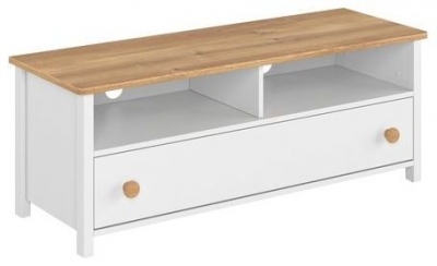 Product photograph of Story White And Oak Tv Unit from Choice Furniture Superstore