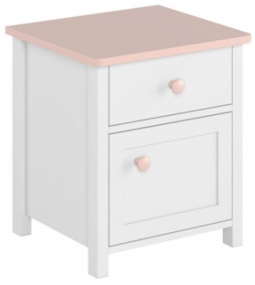 Product photograph of Freya White Bedside Table from Choice Furniture Superstore