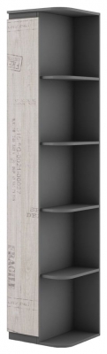 Product photograph of Santana Graphite Grey Bookcase from Choice Furniture Superstore