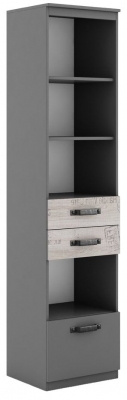 Product photograph of Santana Graphite Grey Tall Cabinet from Choice Furniture Superstore