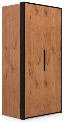 Product photograph of Loft Lancelot Oak 2 Door Folding Wardrobe from Choice Furniture Superstore