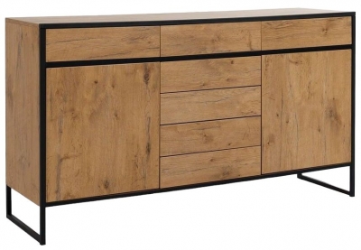 Product photograph of Loft Lancelot Oak 2 Door Sideboard from Choice Furniture Superstore