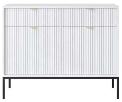 Product photograph of Nova 2 Door Sideboard - Comes In White Matt Black Matt And Grey Matt Options from Choice Furniture Superstore