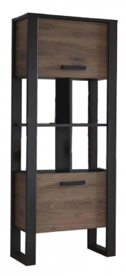 Product photograph of Nordi Walnut 2 Door Tall Cabinet from Choice Furniture Superstore