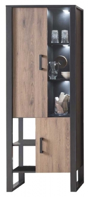 Product photograph of Fernwood Walnut Tall Display Cabinet from Choice Furniture Superstore