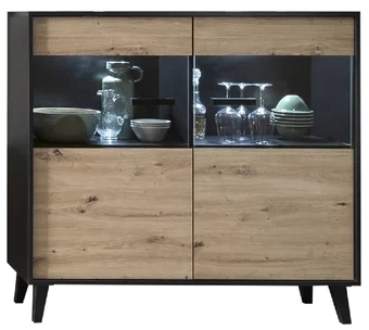 Product photograph of Artona Oak 2 Door Sideboard from Choice Furniture Superstore