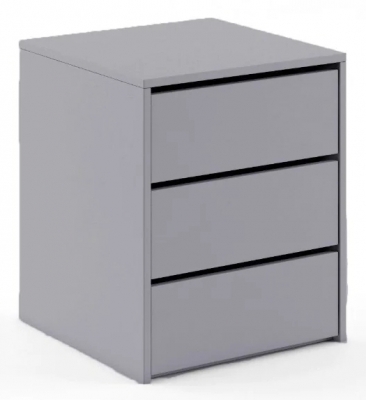 Product photograph of Rotan Grey Matt Storage Cabinet from Choice Furniture Superstore