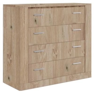 Product photograph of Idea Oak San Remo 4 Drawer Chest from Choice Furniture Superstore