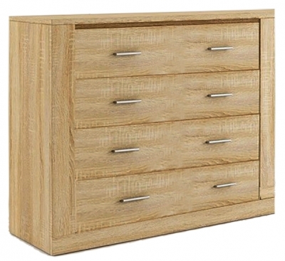 Product photograph of Rotan Shetland Oak 4 Drawer Chest from Choice Furniture Superstore