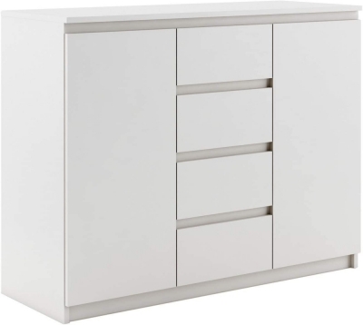Rotan White 2 Door Small Sideboard