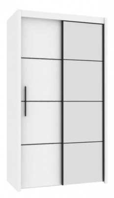 Product photograph of Inova White Matt Sliding Door Wardrobe from Choice Furniture Superstore