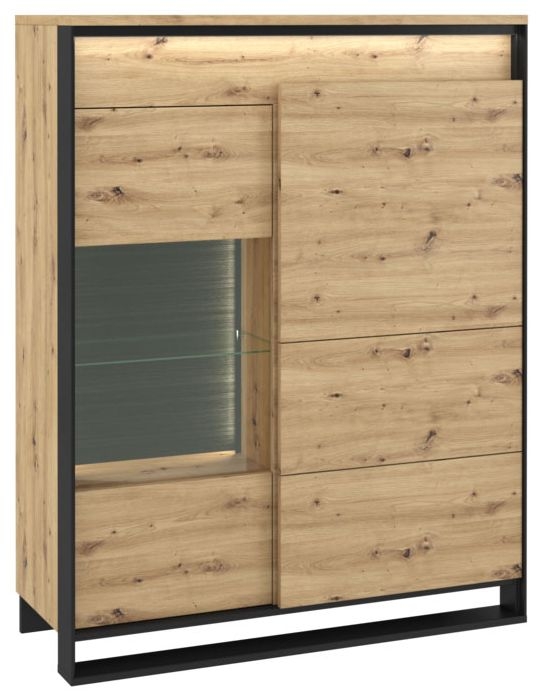 Archer Oak Effect 2 Door Display Cabinet