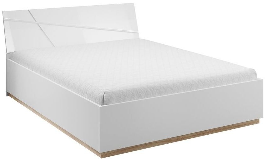 Sagu White Gloss 5ft King Size Storage Bed
