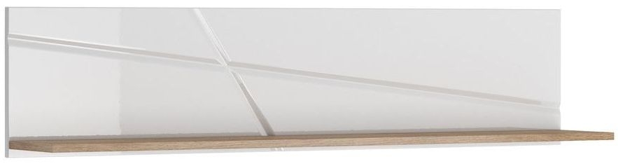 Sagu White Gloss Wall Shelf