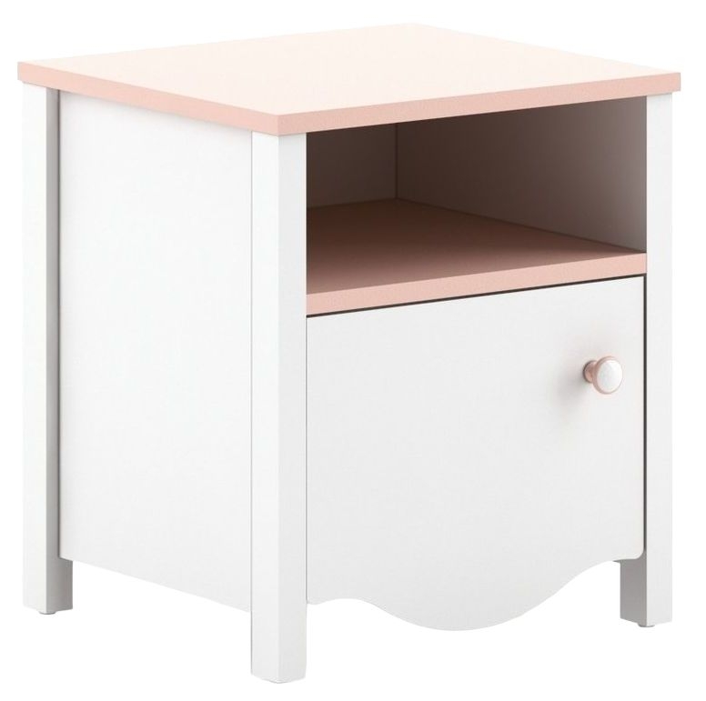 Sophia White 1 Drawer Bedside Table