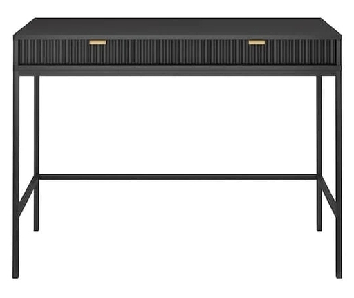 Kiron Black Ribbed 2 Drawer Desk