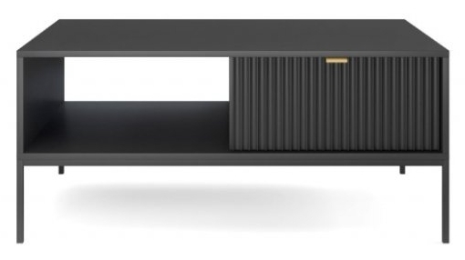 Kiron Black Ribbed Coffee Table