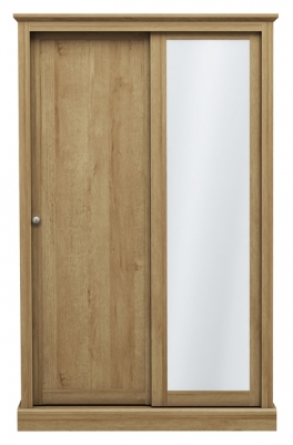 Product photograph of Devon Oak 2 Door Sliding Wardrobe from Choice Furniture Superstore