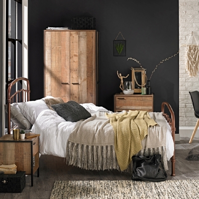 Product photograph of Hoxton Industrial Chic 3 Piece Bedroom Set from Choice Furniture Superstore