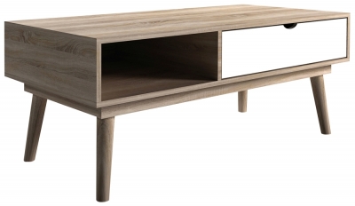 Product photograph of Scandi 1 Drawer Coffee Table from Choice Furniture Superstore