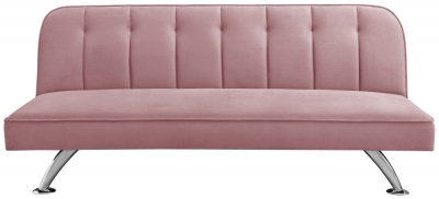 Product photograph of Brighton Pink Velvet Sofabed from Choice Furniture Superstore