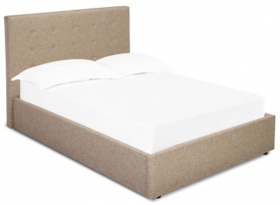 Product photograph of Lucca Soft Beige Upholstered Bed from Choice Furniture Superstore