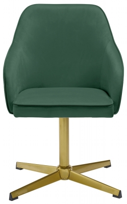 Product photograph of Felix Green Velvet Fabric Home Office Chair from Choice Furniture Superstore