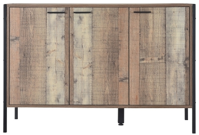 Product photograph of Hoxton Industrial Chic 3 Door Sideboard from Choice Furniture Superstore