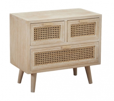 Product photograph of Toulouse Rattan 3 Drawer Cabinet from Choice Furniture Superstore