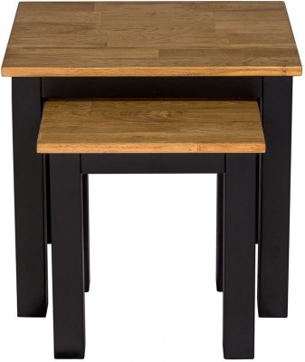 Product photograph of Copenhagen Italian Oiled Wood Nest Of Tables from Choice Furniture Superstore