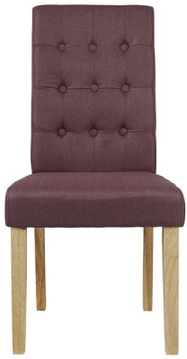 Product photograph of Roma Plum Linen Fabric Dining Chair Sold In Pairs from Choice Furniture Superstore