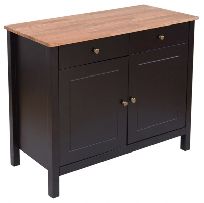 Copenhagen Black Small Sideboard 2 Doors