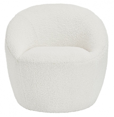 Product photograph of Cocoon White Boucle Fabric Accent Chair from Choice Furniture Superstore