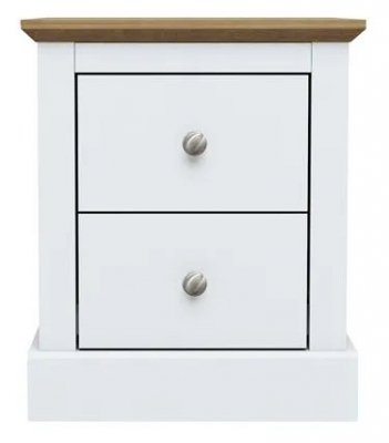 Product photograph of Devon White Bedside Cabinet from Choice Furniture Superstore