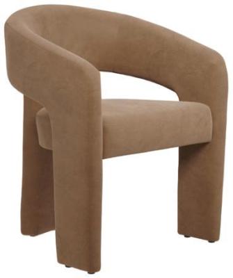 Alba Mole Velvet Fabric Accent Chair